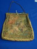 French Beaded Giltmetal Framed Petit Point Purse