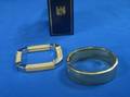 Italian 14kt Bangle Bracelet and an Italian Twotone 14kt Gold Bracelet