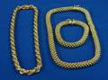 Italian 14kt Necklace and Bracelet and a 14kt Gold Rope Necklace