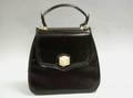 Barry KieselsteinCord Giltmetal Mounted Brown Leather Handbag