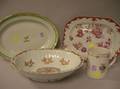 Chinese Export Porcelain Tankard Serving Bowl and Two Platters