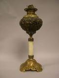Late Victorian Cast Brass and Onyx Banquet Table Kerosene Lamp Base