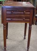 Mahogany Dropleaf TwoDrawer Work Table