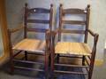 Pair of Country Ladderback Armchairs