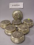 Lot of Repousse Silver Plated Trinket Boxes with Angel Decoration