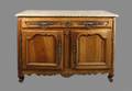 18th C Louis XV Marble Top  Walnut Buffet