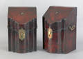 Pair of George III mahogany knife boxes ca 1760