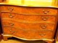 George III Style Mahogany and Mahogany Veneer Serpentine Chest of Drawers