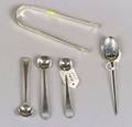 Five Small Georgian Hester Bateman Silver Flatware Items