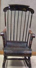 Grained and Stencil Decorated Boston Rocker