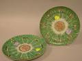 Two Chinese Export Porcelain Cabbageware Plates