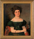 American oil on canvas portrait ca 1830