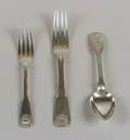 Eighteen George III Silver Paul Storr Threaded Shell Flatware Items