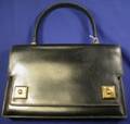 Black Leather Piano Bag Hermes