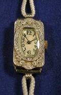 Ladys Art Deco Diamond Wristwatch