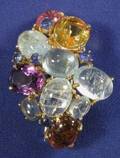 14kt Gold Gemset Brooch