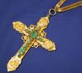 Antique 18kt Gold and Emerald Cross