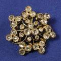 Antique 18kt Gold and Diamond Flower PendantBrooch