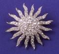Edwardian Diamond Starburst Brooch
