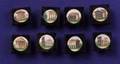 Set of Eight Antique Micromosaic Shirt Studs
