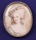 Edwardian Platinum 18kt Gold and Diamond Miniature Portrait Brooch