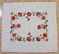 Appliqu quilt with floral wreath
