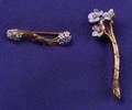 Edwardian 18kt Gold Enamel and Diamond Pin Tiffany  Co