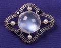 Art Nouveau Moonstone Brooch Allsopp  Allsopp