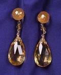 14kt Gold and Citrine Earpendants