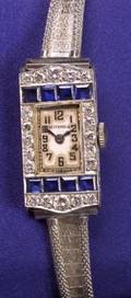 Art Deco Ladys Platinum and Diamond Wristwatch Betteridge