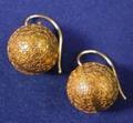 Antique 18kt Gold Coach Cover Earpendants