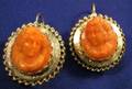 Antique Coral Cameo Earpendants