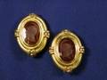 18kt Gold and Carnelian Intaglio Earclips