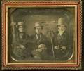 Daguerreotype of Three Surveyors with Level on Tripod