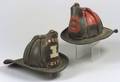 Two Cairns  Bros Leather Eagle Firefighters Helmets