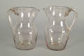 Pair of colorless Pittsburgh blown glass milk pitchers 19th c