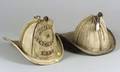 Two White High Eagle Leather Firefighters Helmets