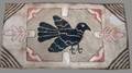 Wool and Cotton Hooked Rug with a Blackbird