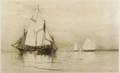 Carleton Theodore Chapman American 18601925 Schooners Near Shore