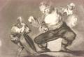 Francisco Jose de Goya y Lucientes Spanish 17461828 Lot of Two Prints Including Tras el Vicio Viene el Fornico