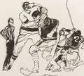 LeRoy Neiman American b 1926 Brawl at a Hockey Game