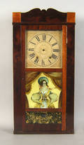 Empire mahogany mantle clock