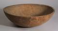 Large Round Turned Wooden Bowl