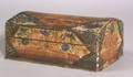 Polychrome Painted Wooden Dometop Box