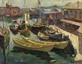 Donald Blagge Barton American 19031990 Fishing Boats Gloucester