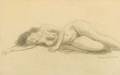 Raphael Soyer RussianAmerican 18991987 Reclining Female Nude