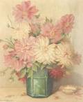 Emma V Greenlaw American 20th Century Still Life with Peonies