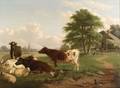 Thomas Hewes Hinckley American 18131896 Cows at Pasture