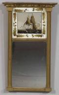 Federal Gilt Gesso and Wood Mirror