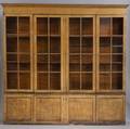 TwoPart Glazed Tiger Maple Grain Painted Bookcase